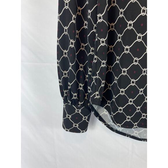 Ann Taylor Patterned Long Sleeve Blouse Size XS - Picture 2 of 6